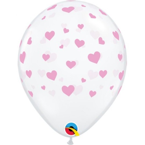 Roza srca - Lateks baloni