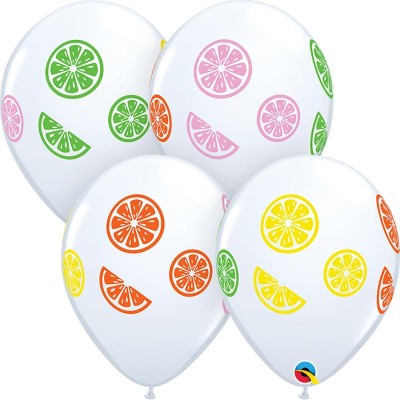 Colorful fruit slices - latex balloons