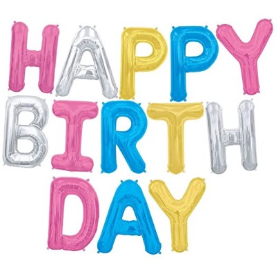 Happy Birthday Foil Balloon - multicolor