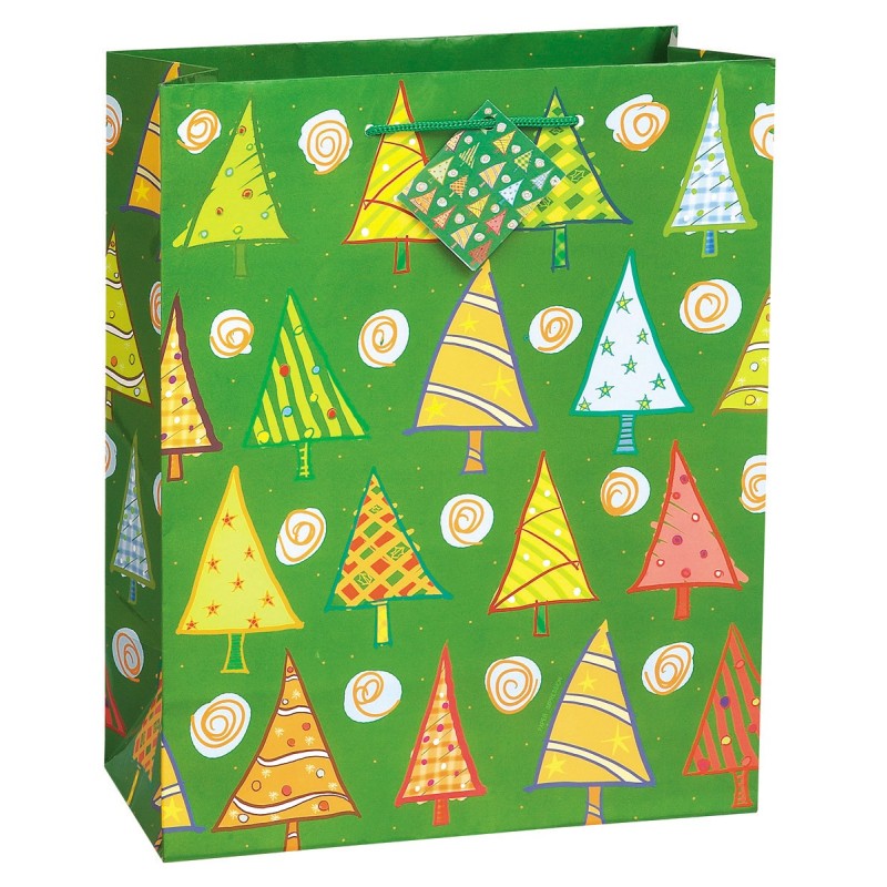 O Christmas Tree gift bag -red