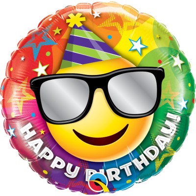 Birthday Smiley -  mini foil balloon