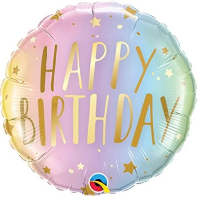 Happy Birthday ombre - folija balon