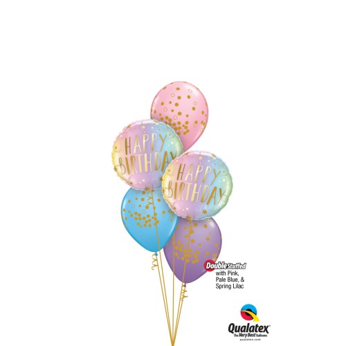 Happy Birthday ombre - foil balloon