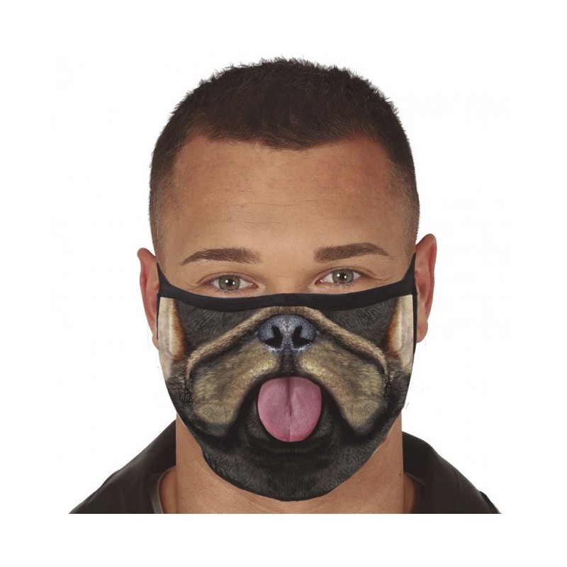 Three-layer washing mask with a dog motif
