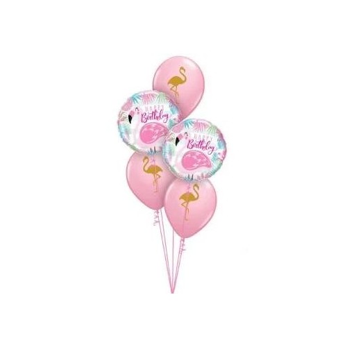 Bday Pink Flamingo - foil balloon
