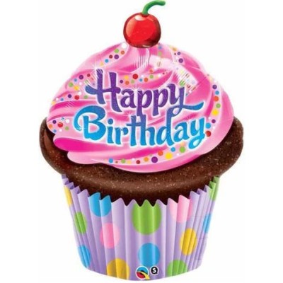 Birthday Frosted Cupcake - folija balon