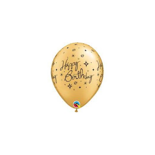 Lateks baloni 28 cm - Happy Birthday Elegant Sparkles&Swirls