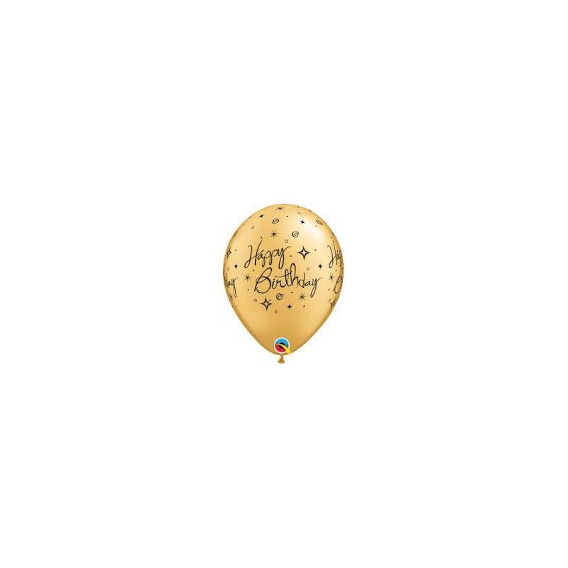 Happy Birthday Elegant Sparkles&Swirls - latex balloons