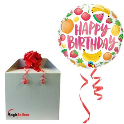 Happy Birthday Fruits - foil balloon