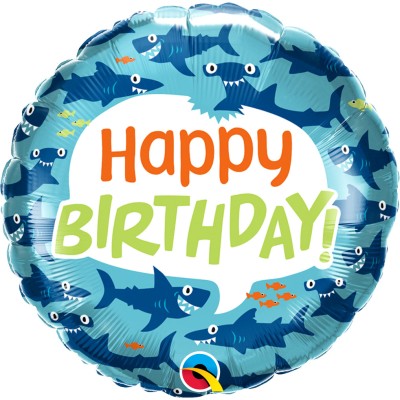 Happy Birthday Sharks - Folienballon