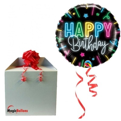 Happy Birthday Neon Glow - Folienballon