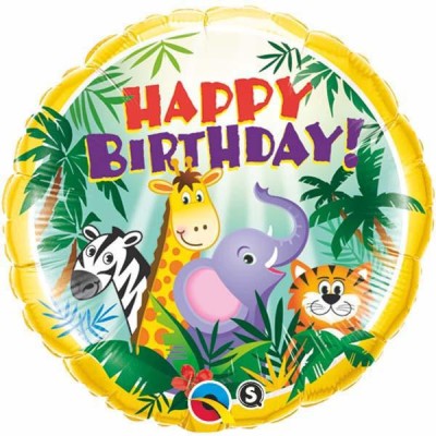 Birthday Jungle Friends - Folienballon