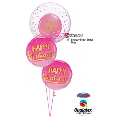 Happy Birthday Gold&Pink - foil balloon