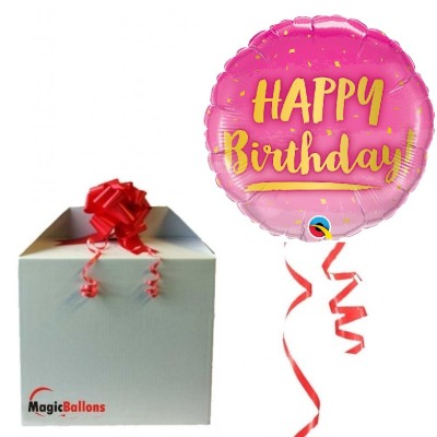 Happy Birthday Gold&Pink - foil balloon