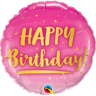 Happy Birthday Gold&Pink - foil balloon
