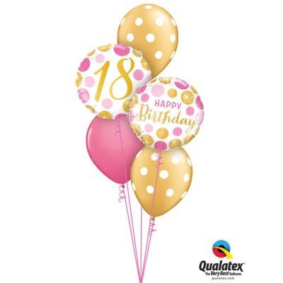 Pink&Gold Dots - Folienballon