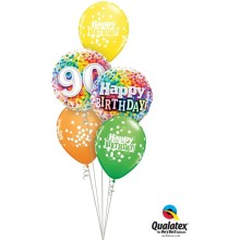90 Rainbow Confetti - foil balloon
