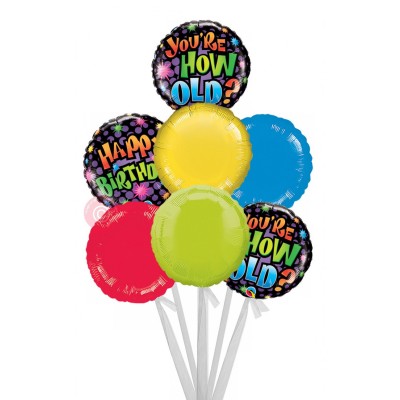 You're how old? - foil balloon