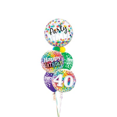 Happy Birthday Rainbow Confetti - foil balloon