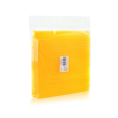 ECO  transparent gelbe Trinkhalme 250 Stk.
