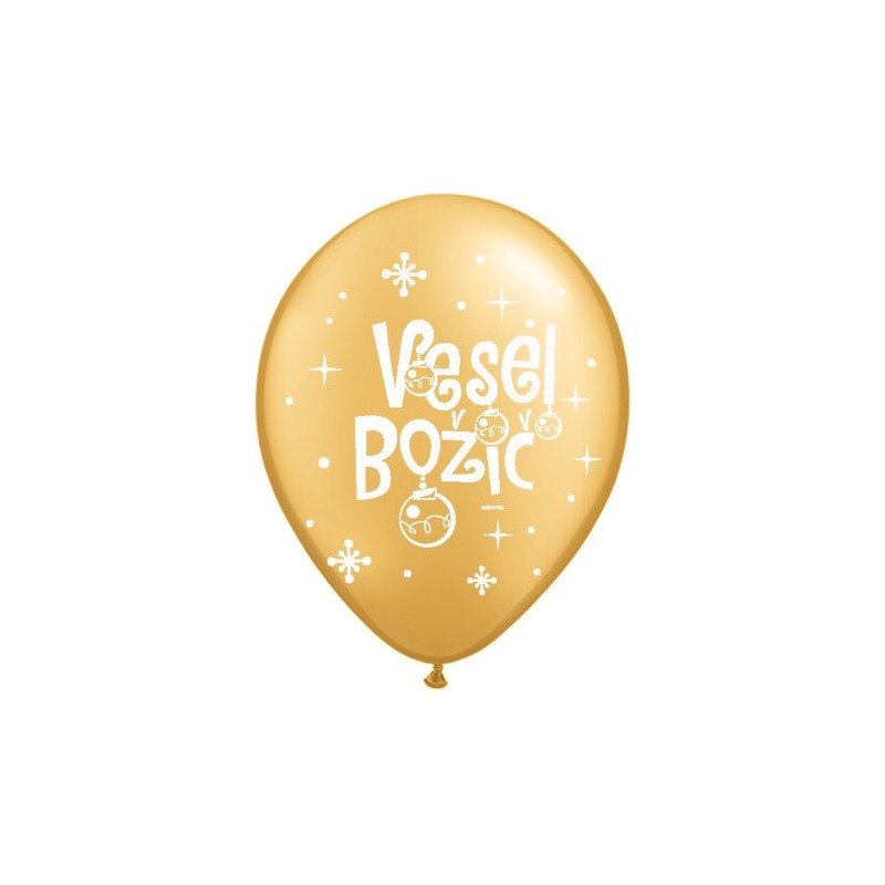 Balloon - Vesel Božič - Gold