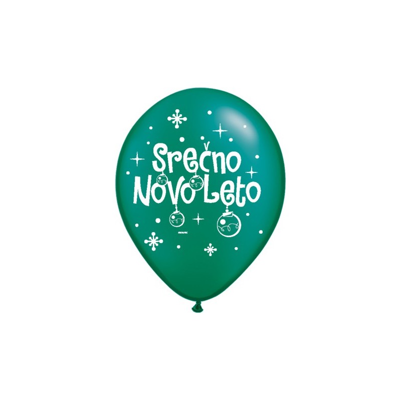 Balon Serčno Novo Leto - P. EGreen