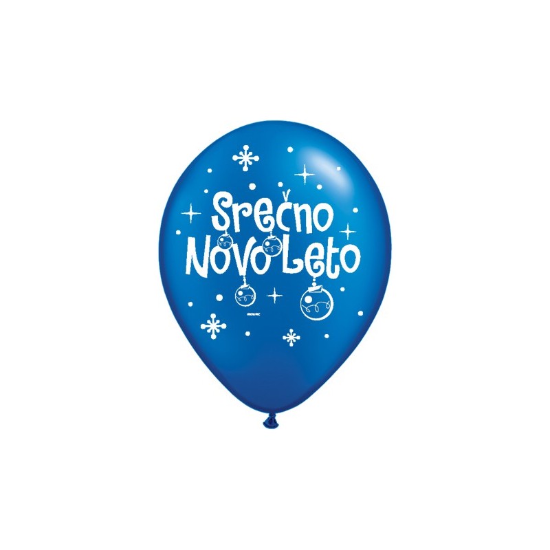 Balon Serčno Novo Leto - P. SBlue