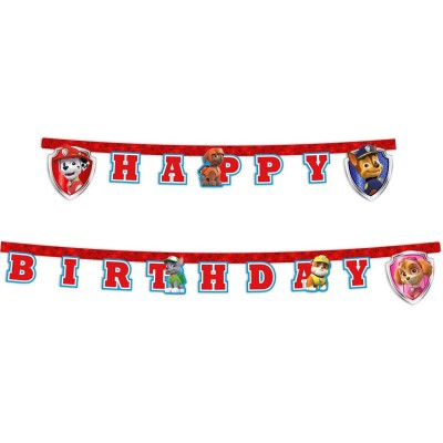 Paw Patrol Happy Birthday Banner-natpis
