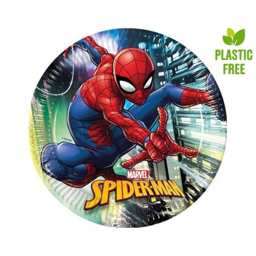 Spiderman paper plates 23 cm