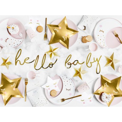 Banner Hello Baby - gold