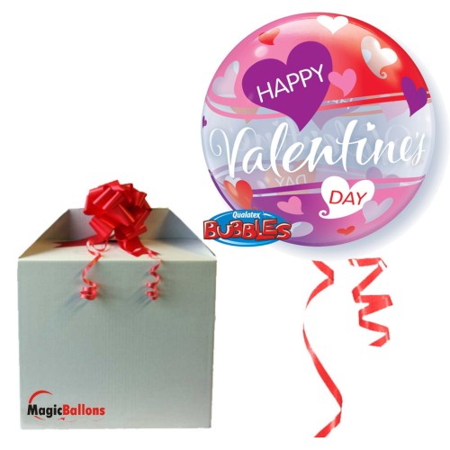 Valentine's Red & Pink Hearts - helium balloon
