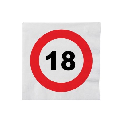 Verkehrszeichen 18 Servietten