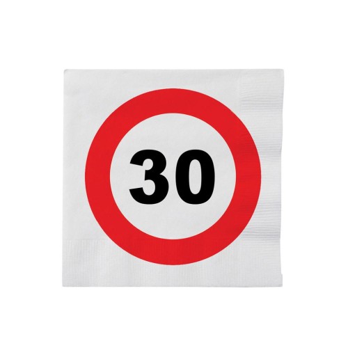 Traffic sign  30 napkins