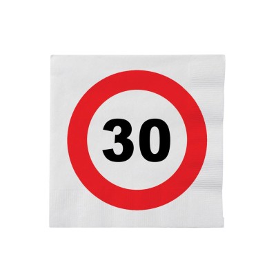 Verkehrszeichen  30 Servietten