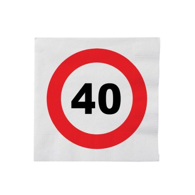 Verkehrszeichen 40 Servietten