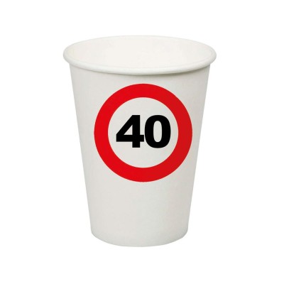 Traffic sign 40 cups