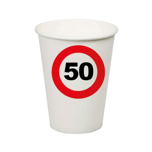Traffic sign 50 cups