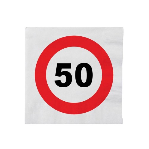 Traffic sign 50 napkins