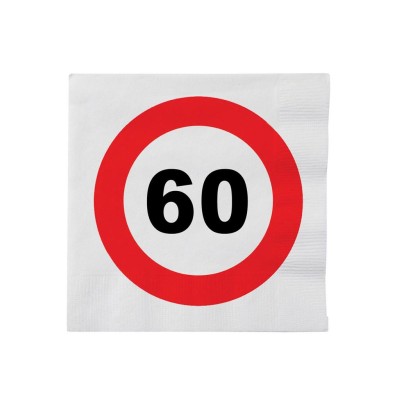Verkehrszeichen 60 Servietten