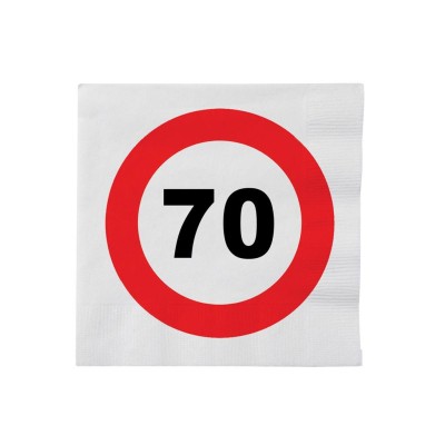 Traffic sign 70 napkins