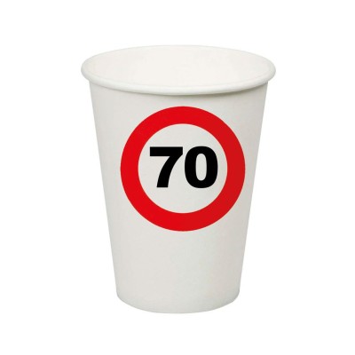 Traffic sign 70 cups