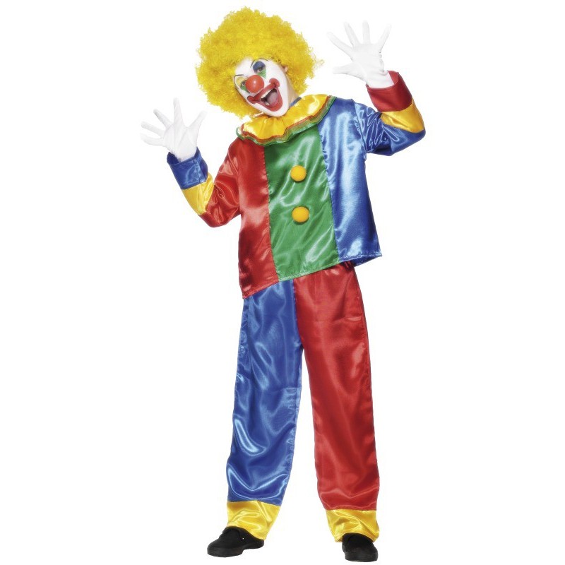 Clown costume, top & trousers-deluxe