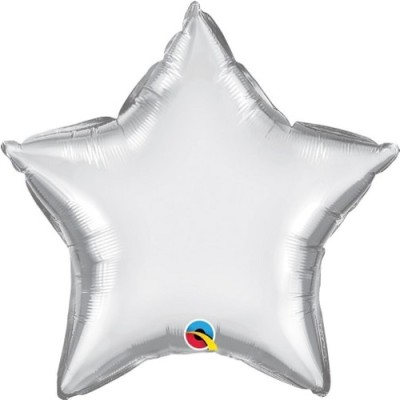 Chrome Silber Stern - Folienballon