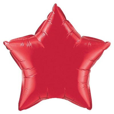 Rubinasto rdeča zvezda - folija balon