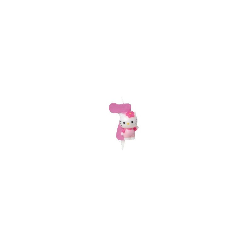 Kerze - Hello Kitty -Zahl 4