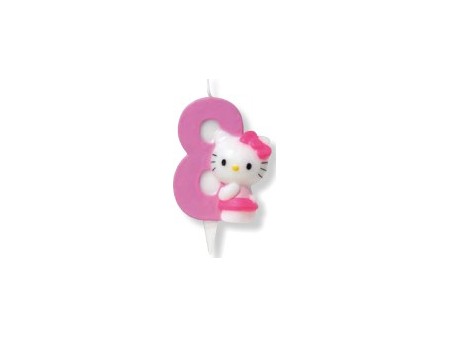 Kerze - Hello Kitty -Zahl 3