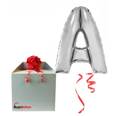 Letter A  - silver foil balloon in a package