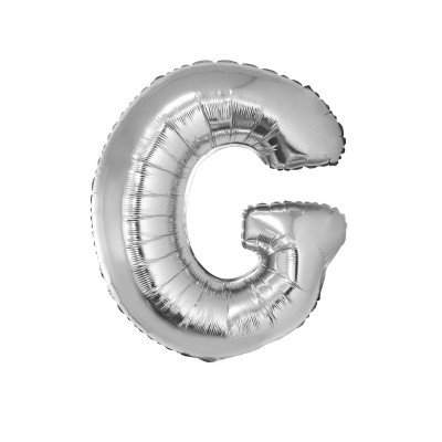 Buchstaben G- silber Folienballon in Paket