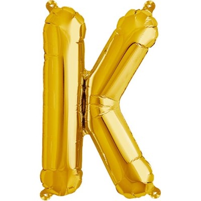 Buchstaben K - gold Folienballon in Paket
