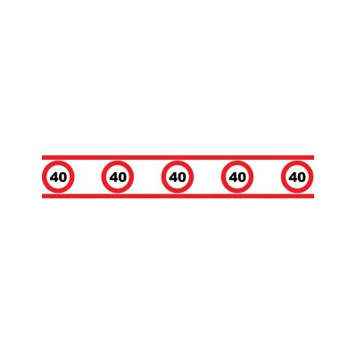 Traffic sign 40 - tape